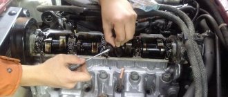Valves knock in the engine during acceleration
