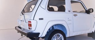 Niva with enlarged wheel arches