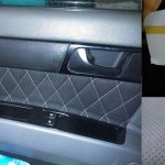 Do-it-yourself door card reupholstery with leatherette