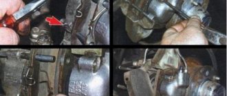 Replacing brake pads VAZ 2106